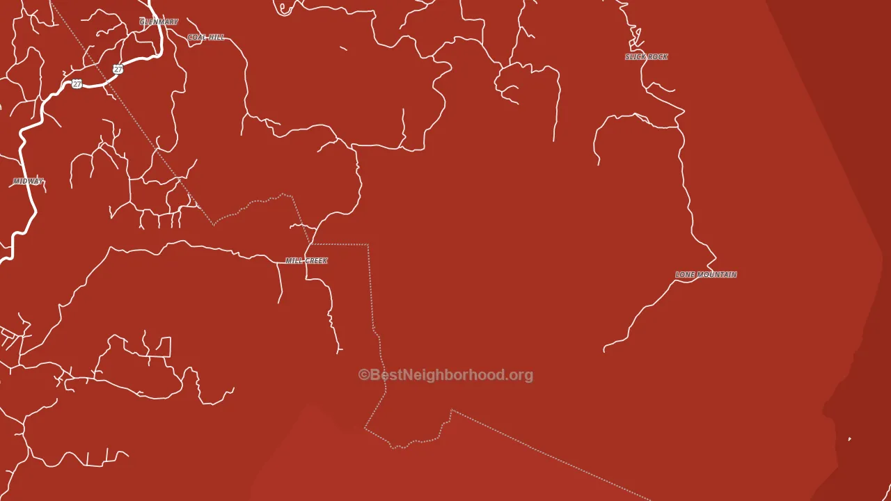 Mill Creek, TN block-group political-lean map