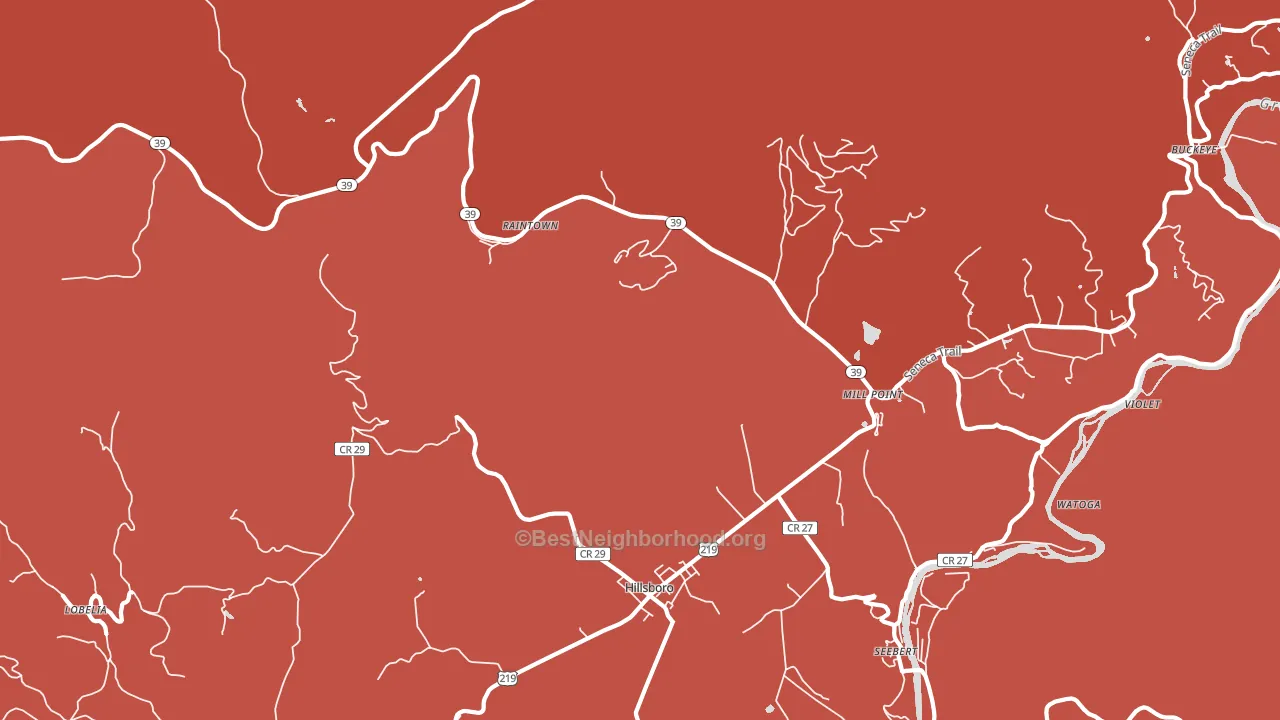 Mill Point, WV block-group political-lean map