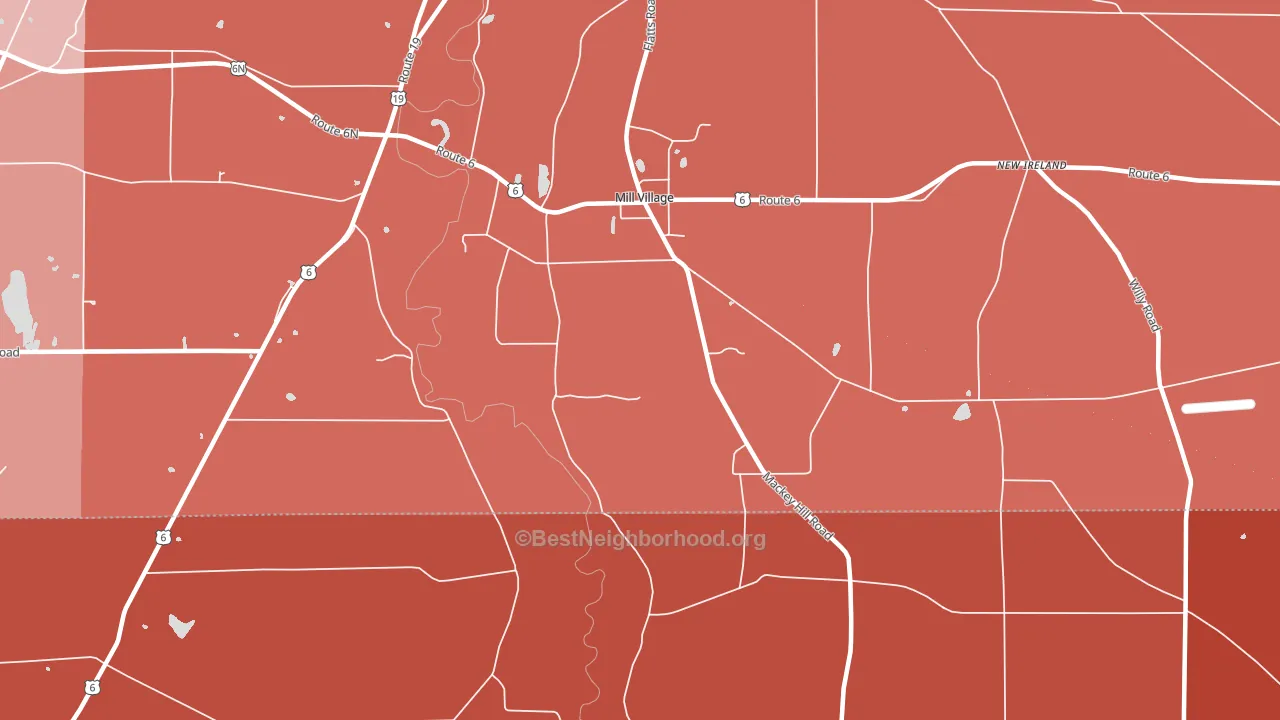 Mill Village, PA block-group political-lean map