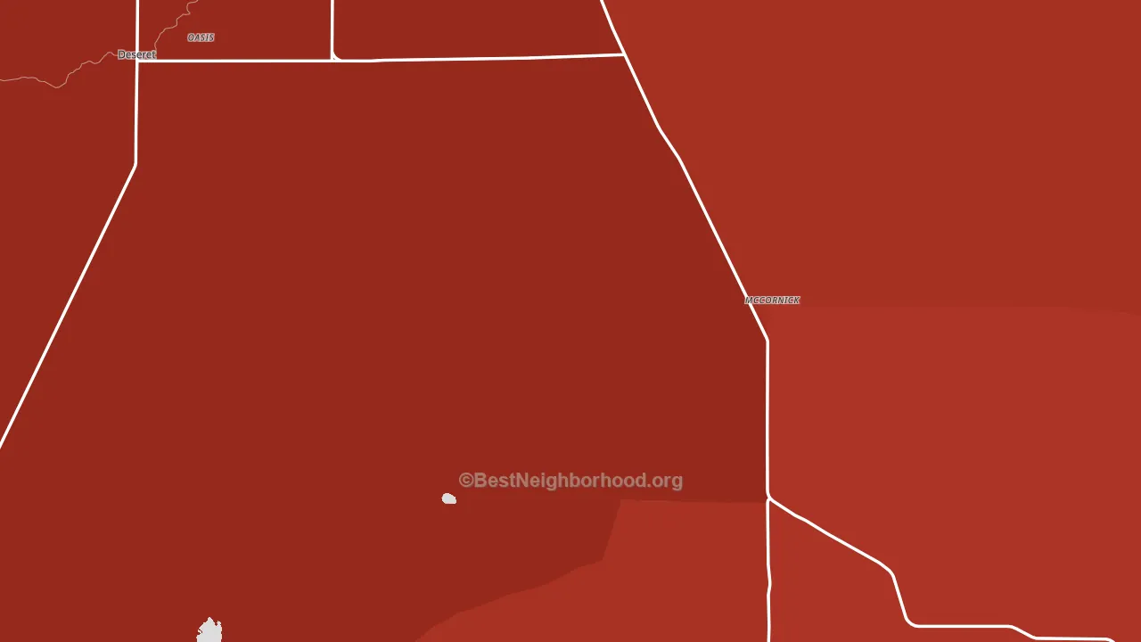 Millard County, UT block-group political-lean map