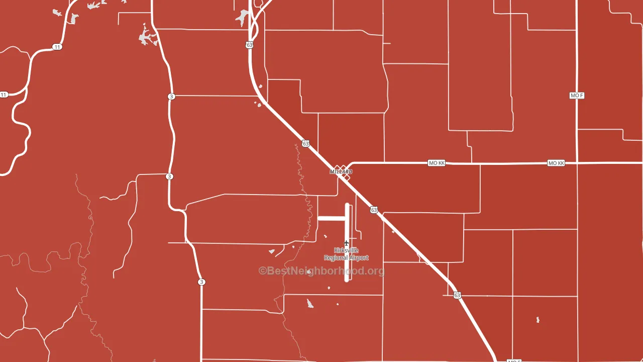 Millard, MO block-group political-lean map