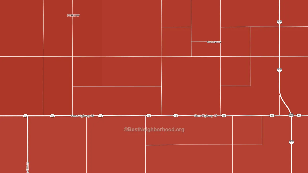 Millarton, ND block-group political-lean map