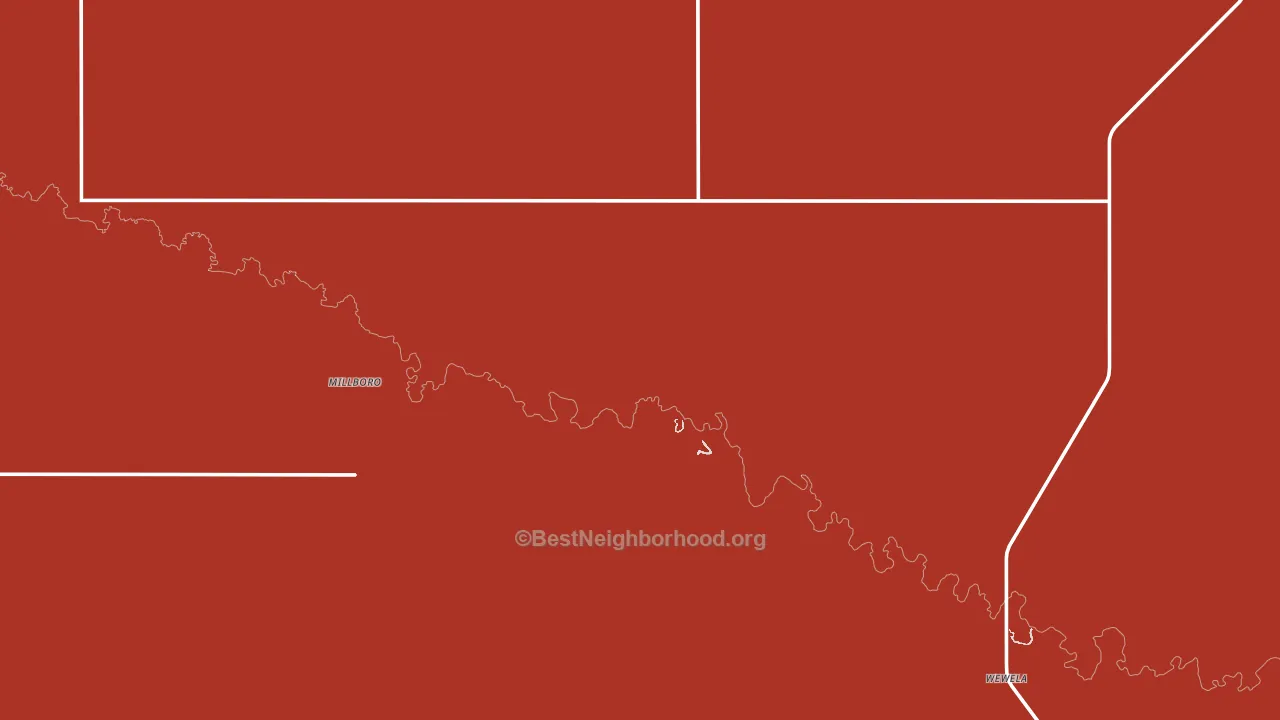 Millboro, SD block-group political-lean map
