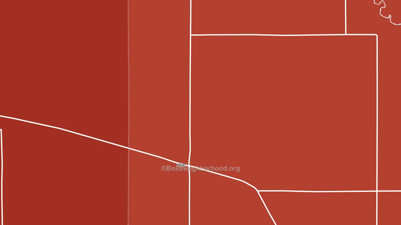 Miller, NE block-group political-lean map