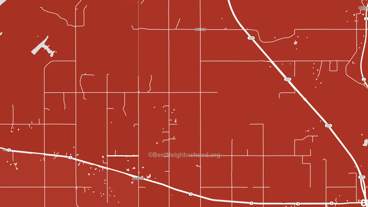 Miller, OK block-group political-lean map