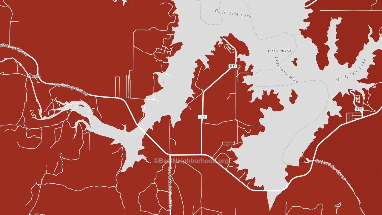 Millersview, TX block-group political-lean map