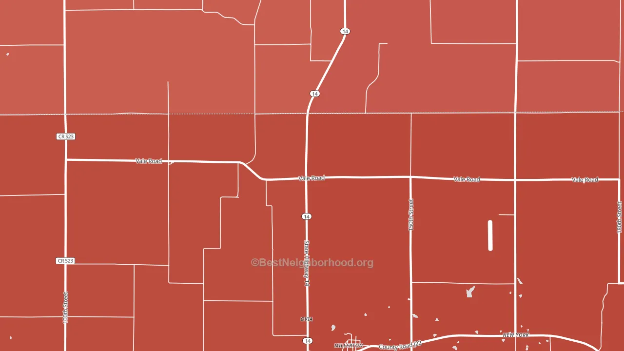 Millerton, IA block-group political-lean map