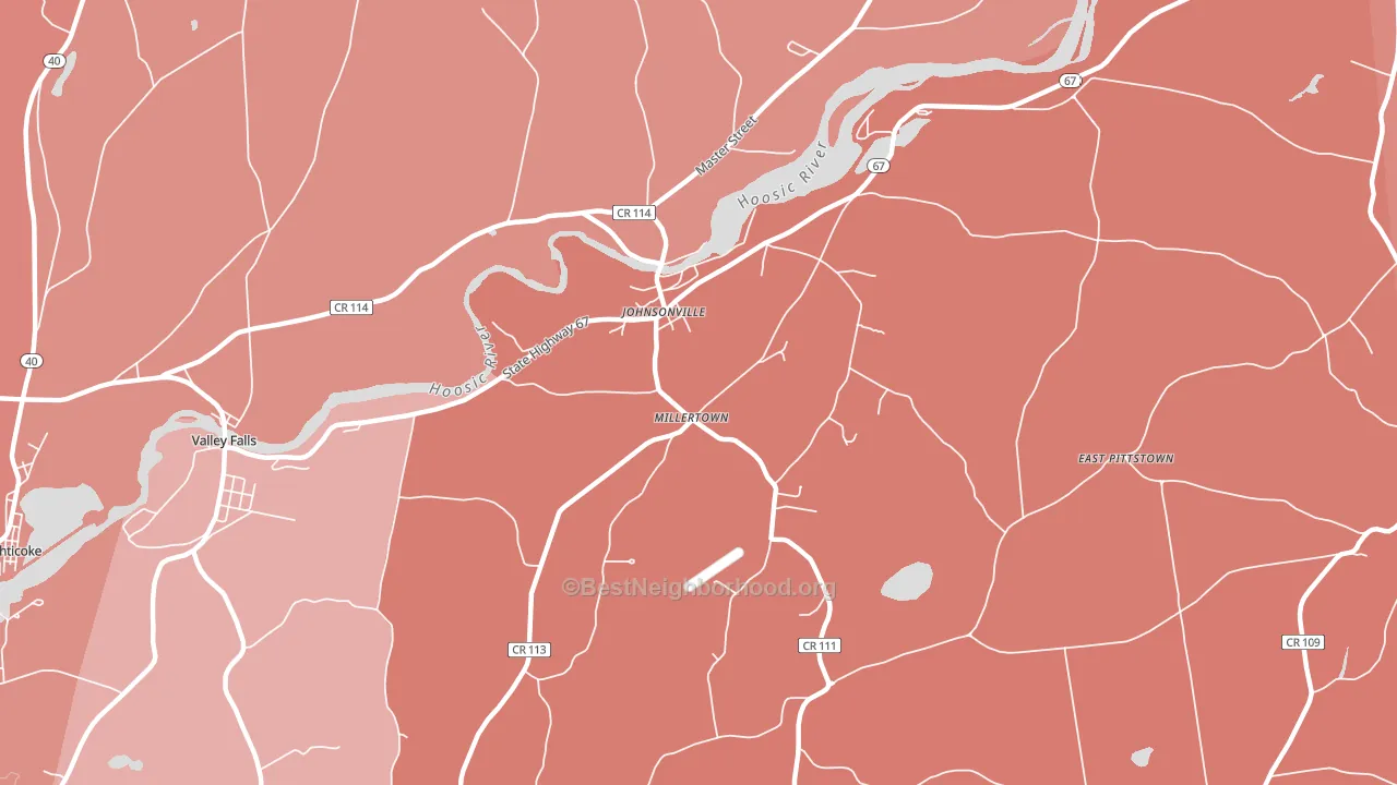 Millertown, NY block-group political-lean map