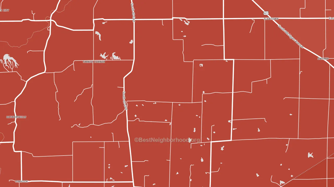 Millhousen, IN block-group political-lean map