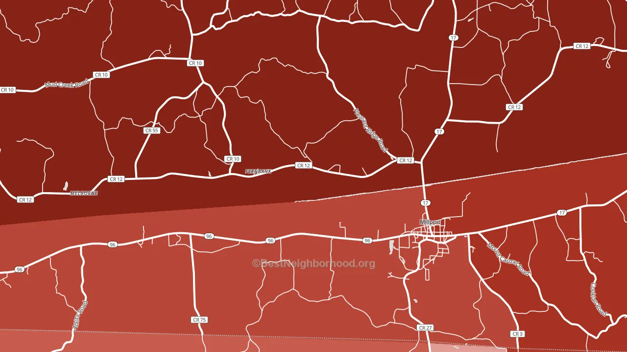Millport, AL block-group political-lean map