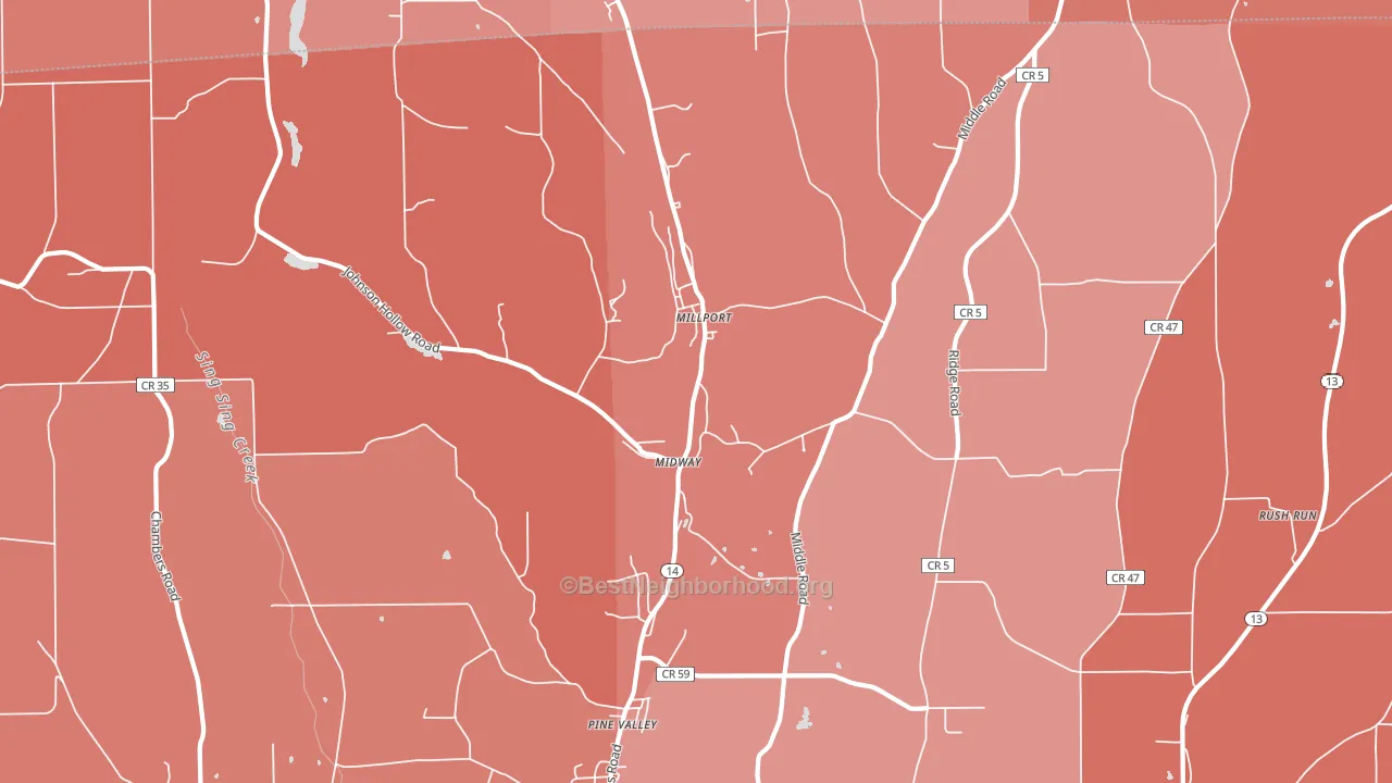 Millport, NY block-group political-lean map