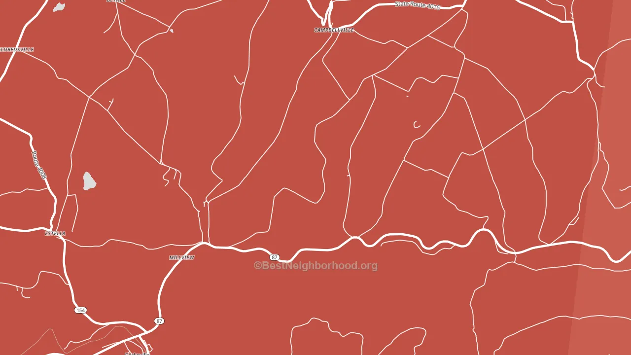 Millview, PA block-group political-lean map