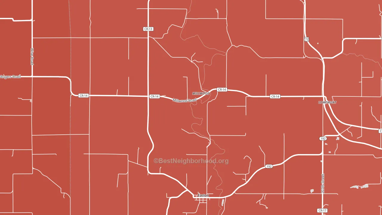 Millwood, KS block-group political-lean map
