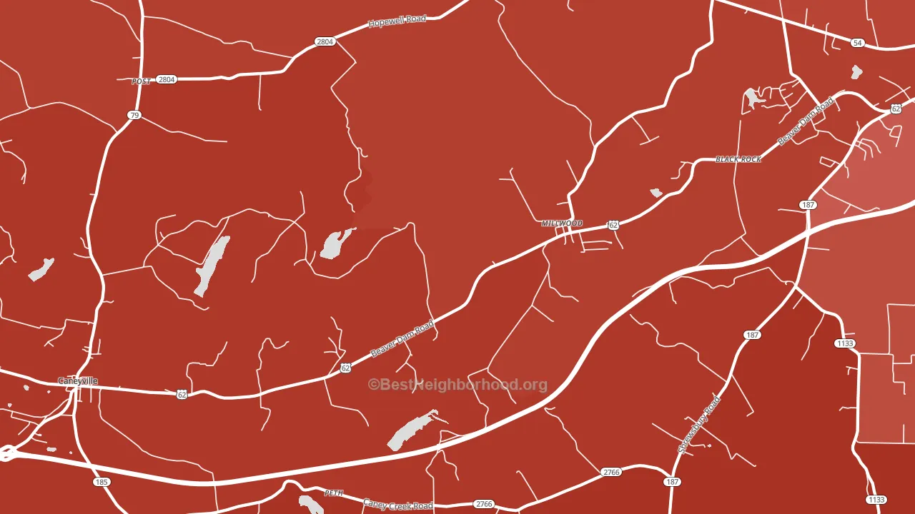 Millwood, KY block-group political-lean map