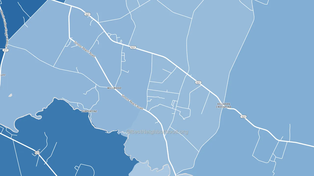 Millwood, SC block-group political-lean map