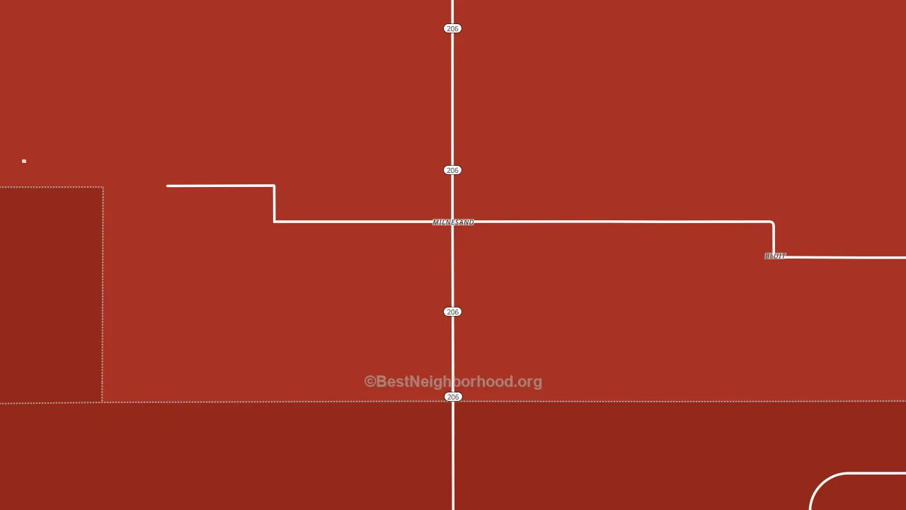 Milnesand, NM block-group political-lean map