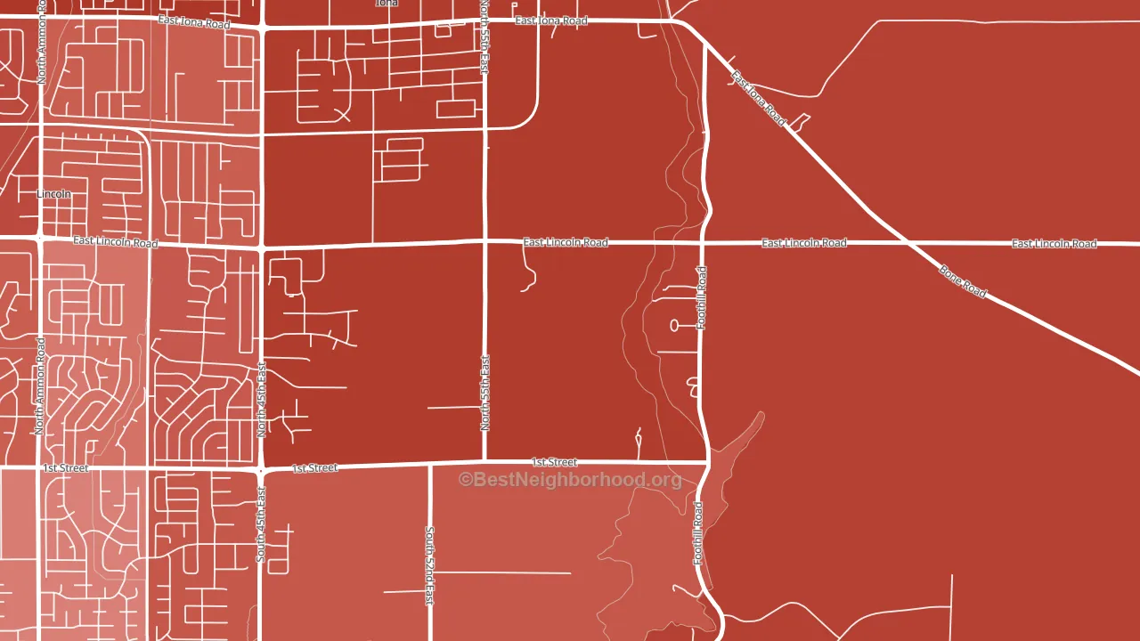 Milo, ID block-group political-lean map
