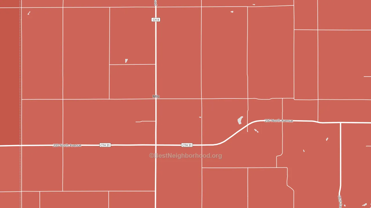Milo, IL block-group political-lean map