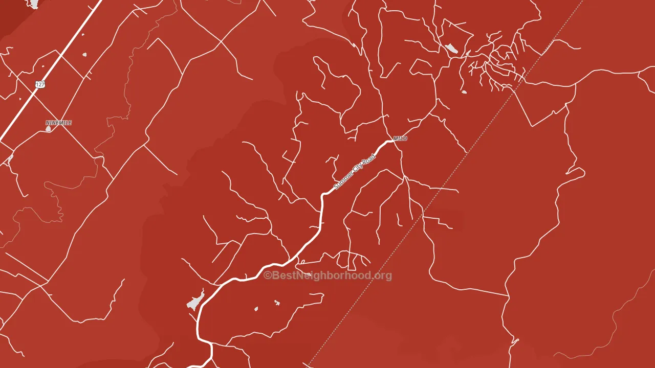 Milo, TN block-group political-lean map