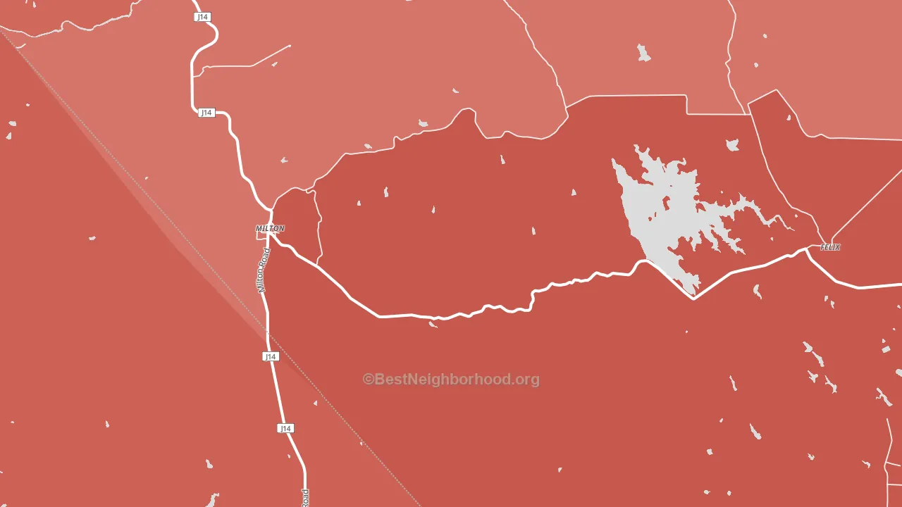 Milton, CA block-group political-lean map