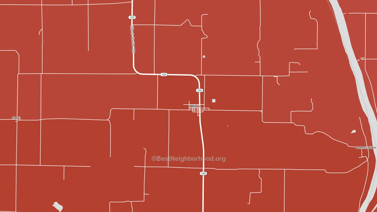 Milton, IL block-group political-lean map