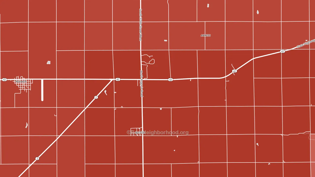 Milton, KS block-group political-lean map