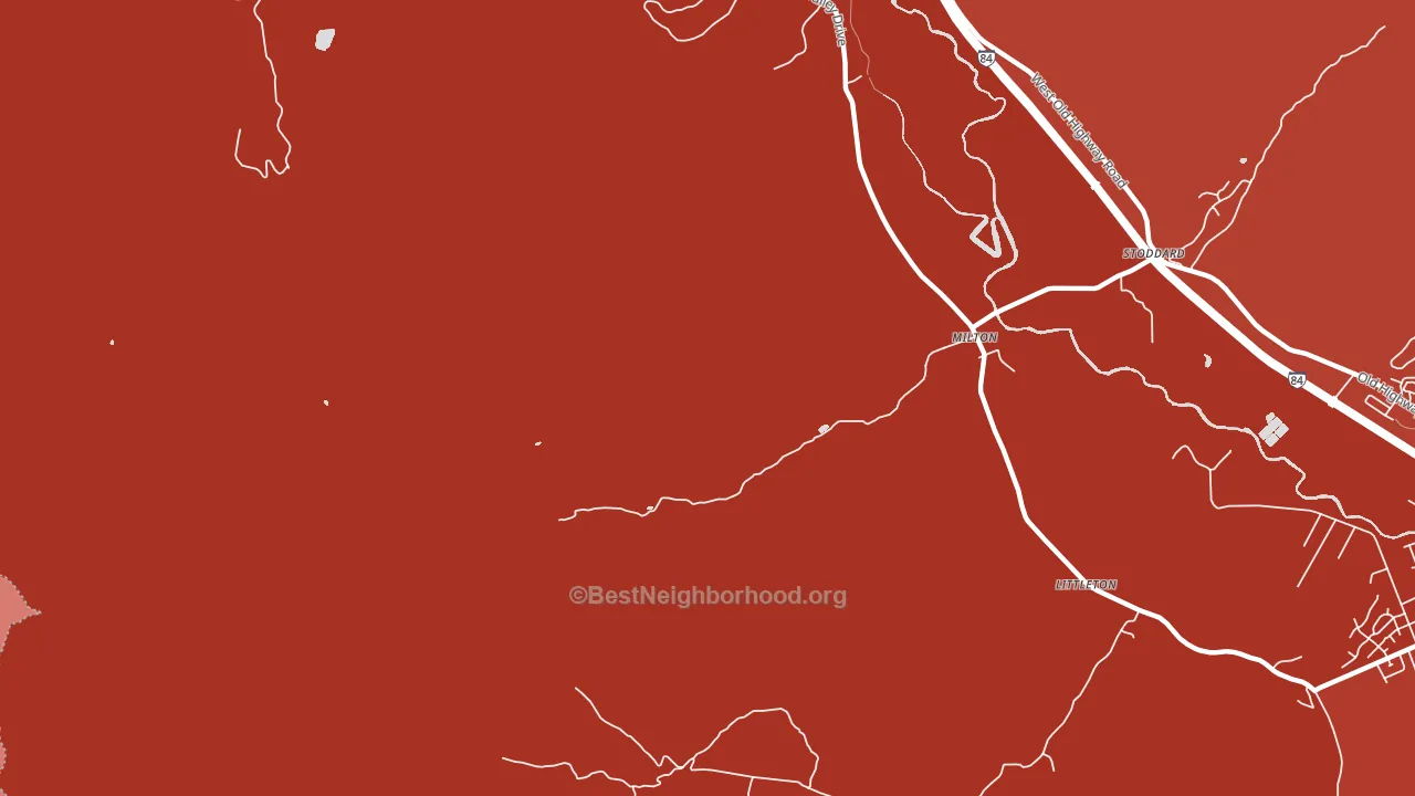 Milton, UT block-group political-lean map