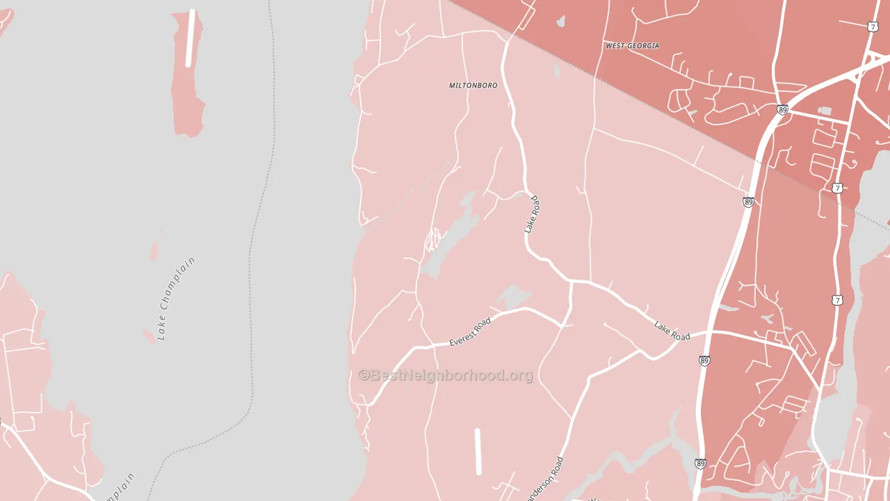 Miltonboro, VT block-group political-lean map