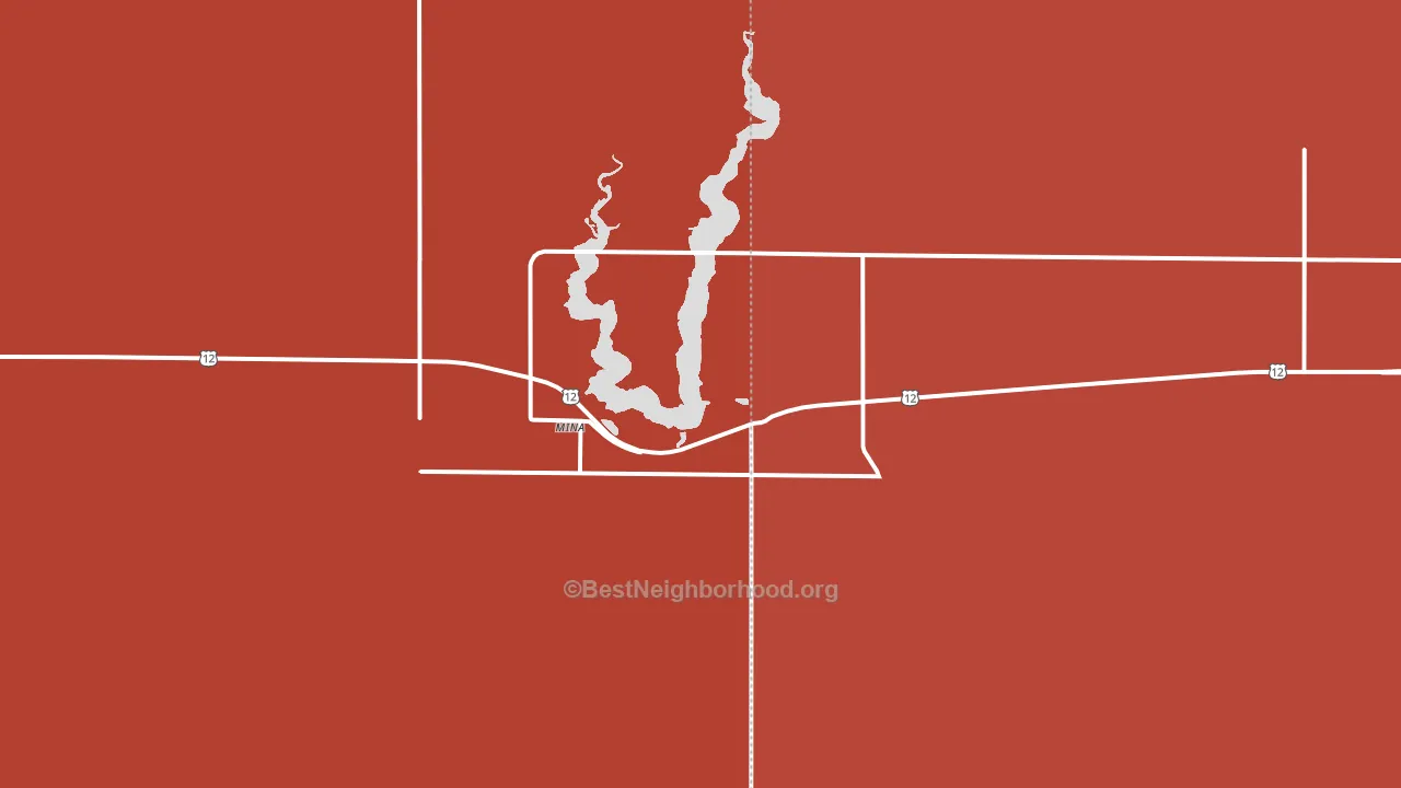 Mina, SD block-group political-lean map