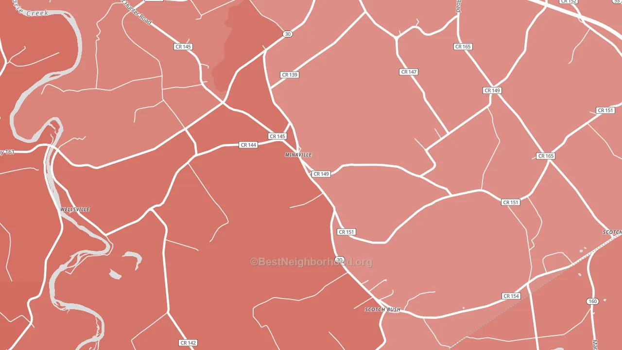 Minaville, NY block-group political-lean map
