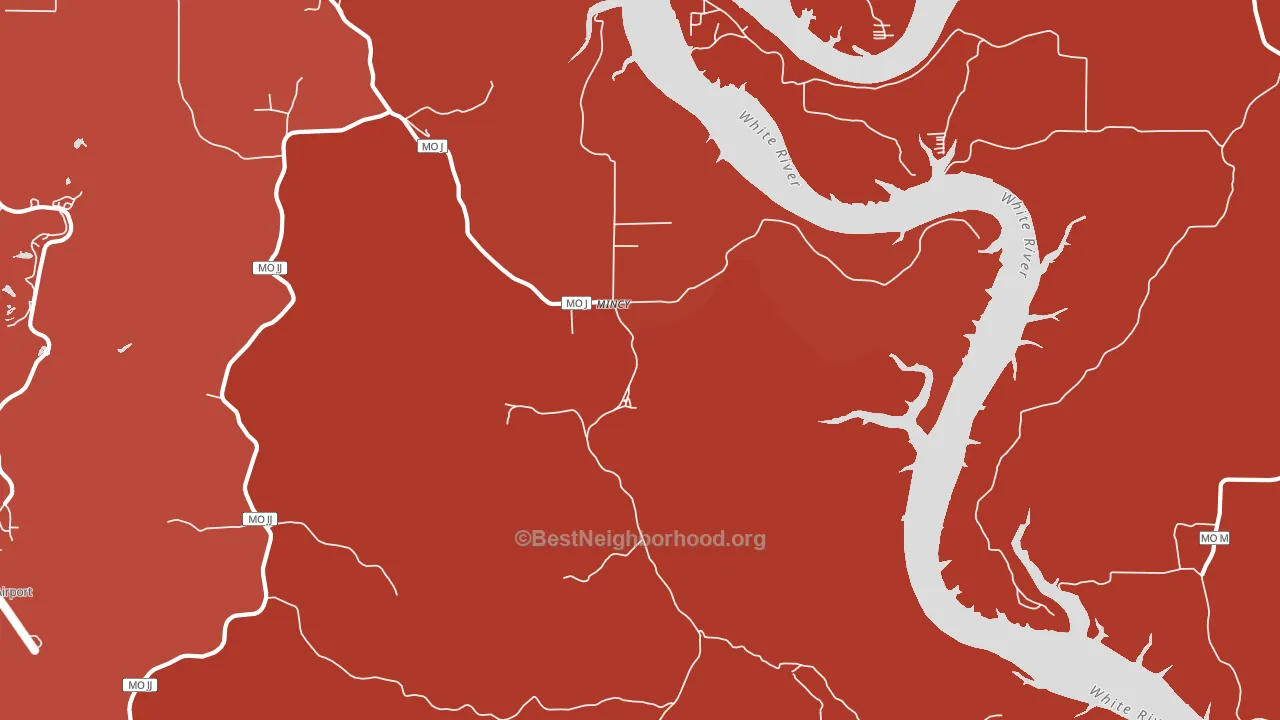 Mincy, MO block-group political-lean map