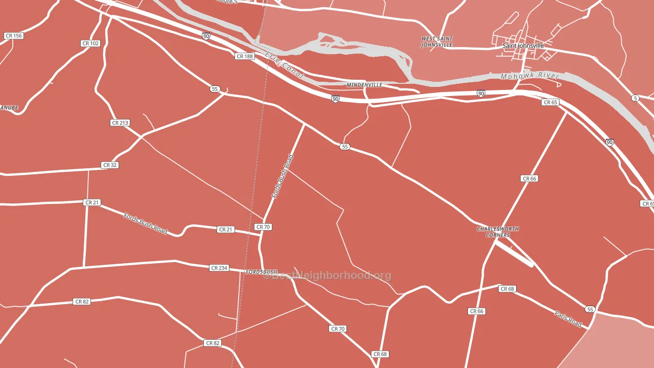 Mindenville, NY block-group political-lean map