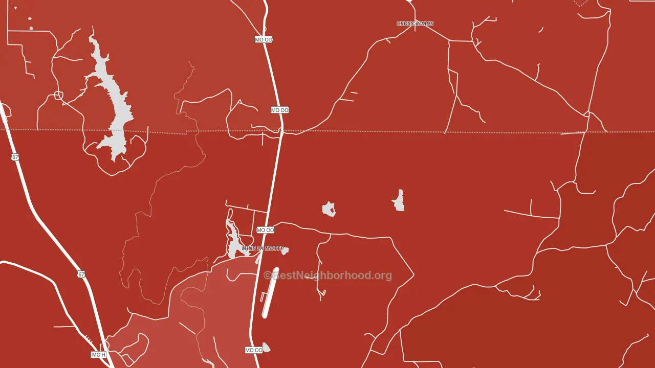 Mine La Motte, MO block-group political-lean map