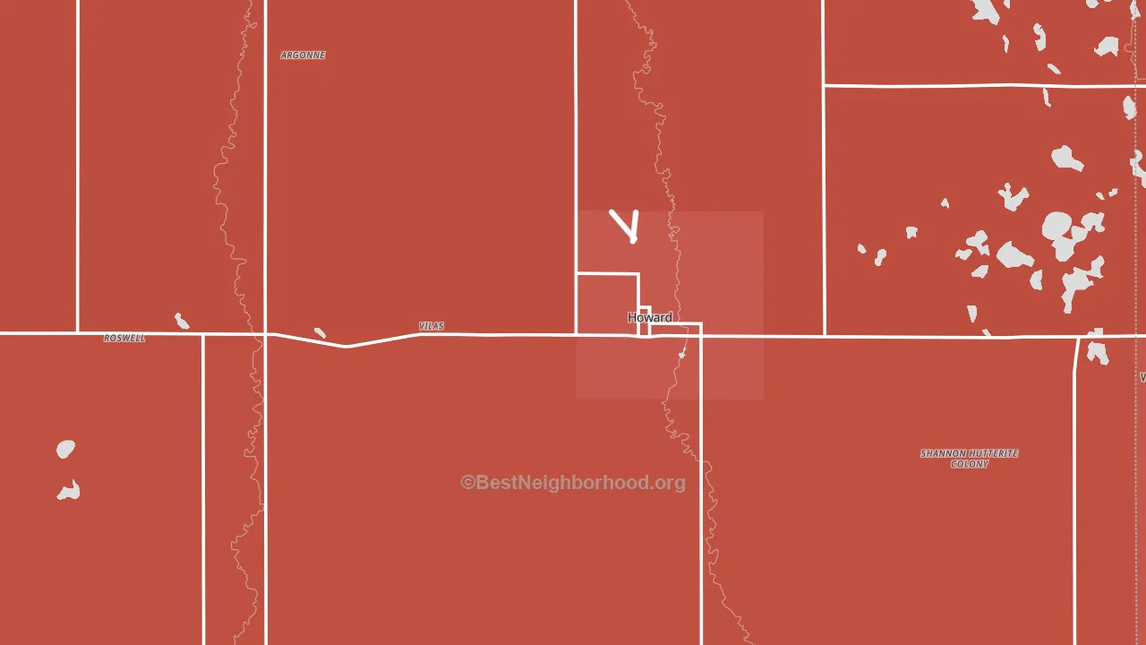 Miner County, SD block-group political-lean map