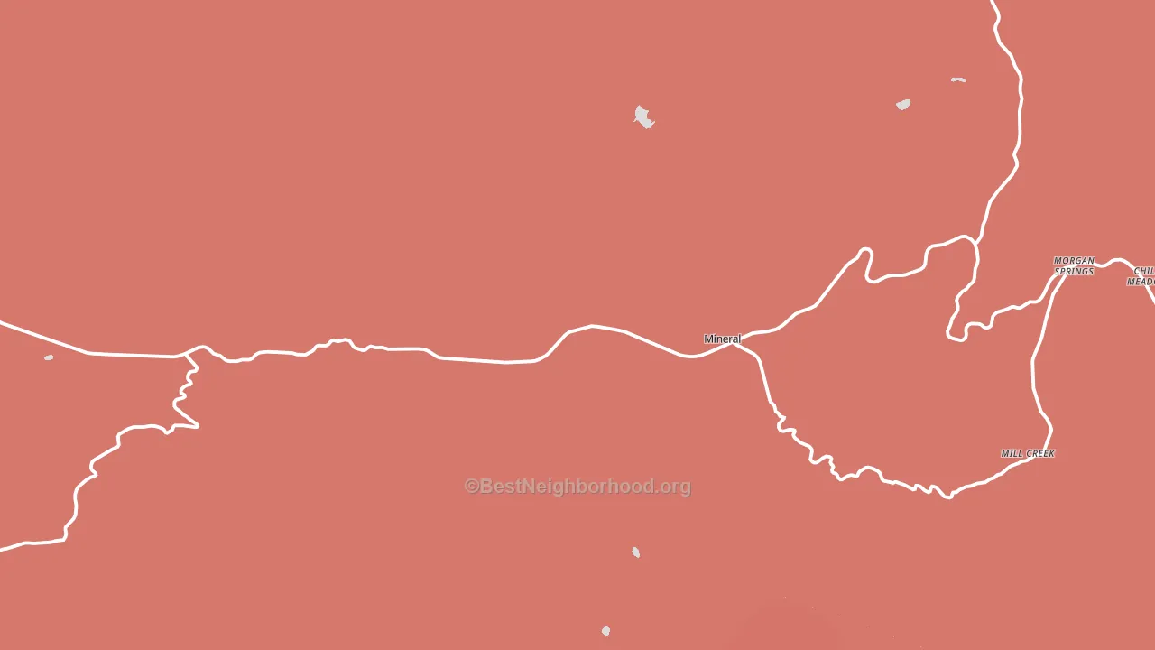 Mineral, CA block-group political-lean map