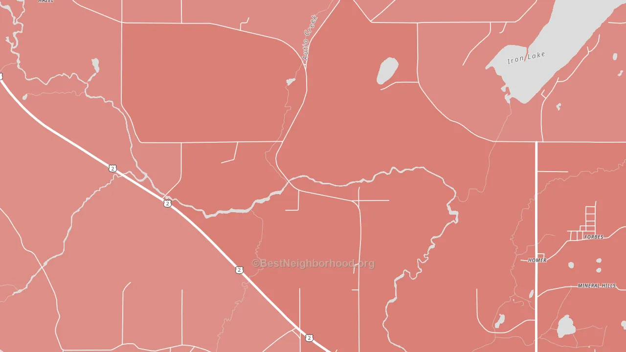 Mineral Hills, MI block-group political-lean map