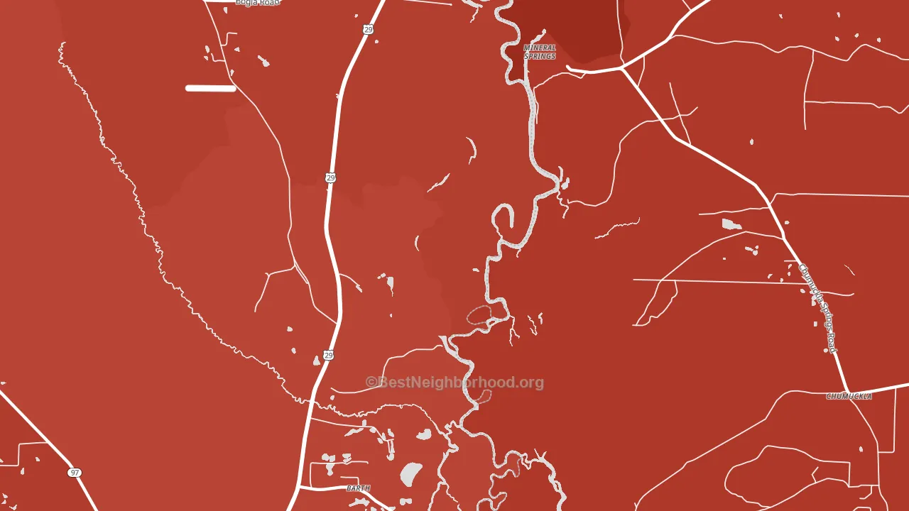 Mineral Springs, FL block-group political-lean map