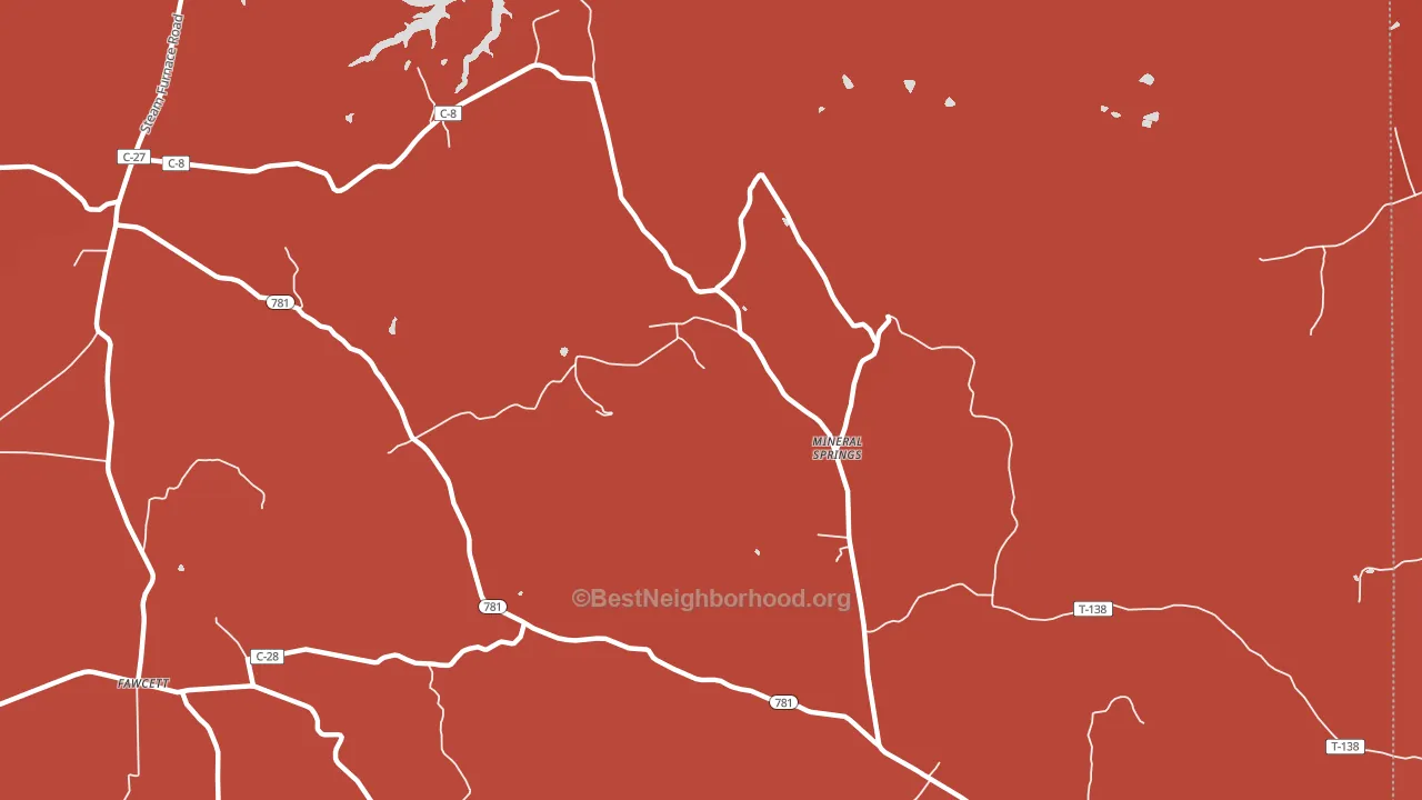 Mineral Springs, OH block-group political-lean map