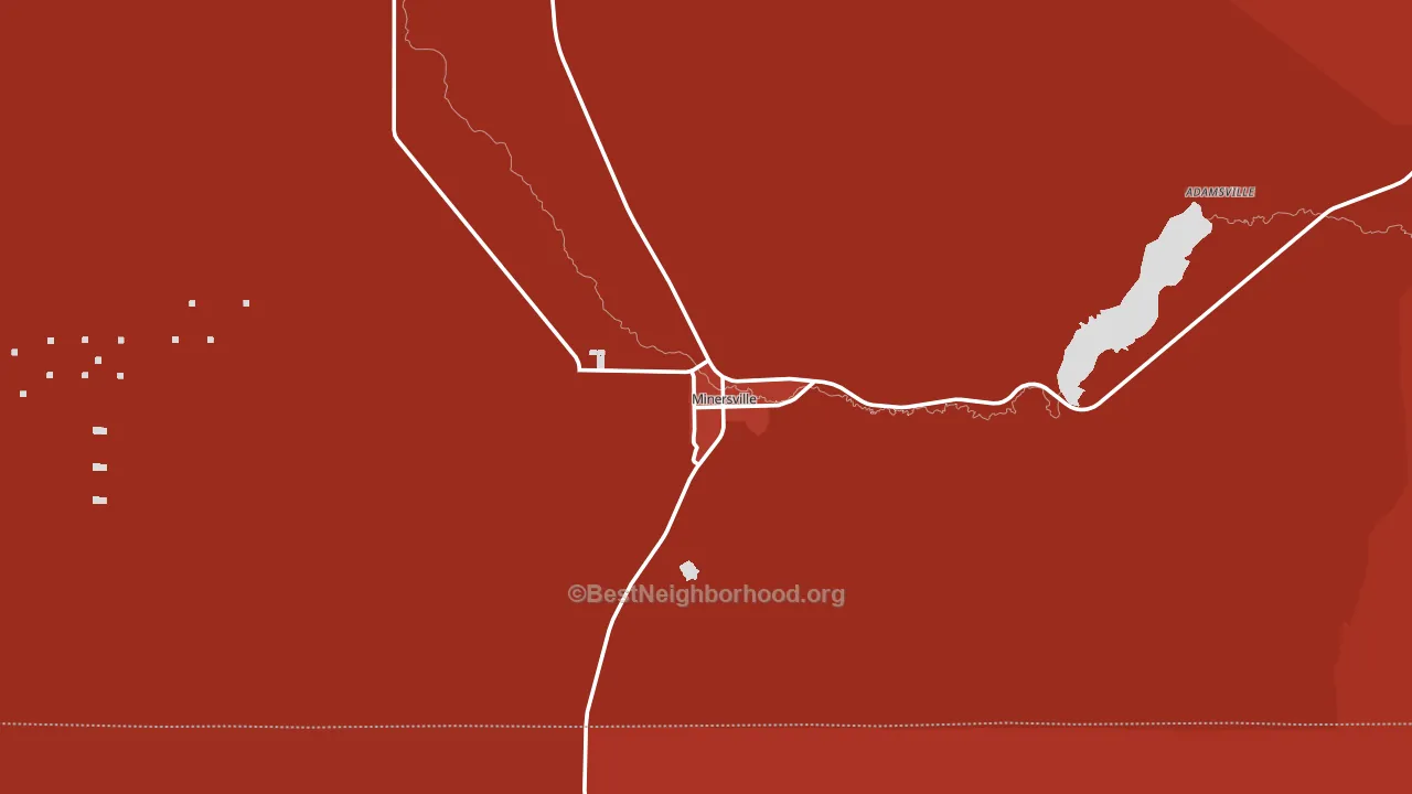 Minersville, UT block-group political-lean map