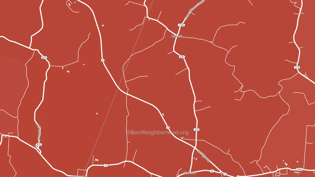 Minerva, KY block-group political-lean map