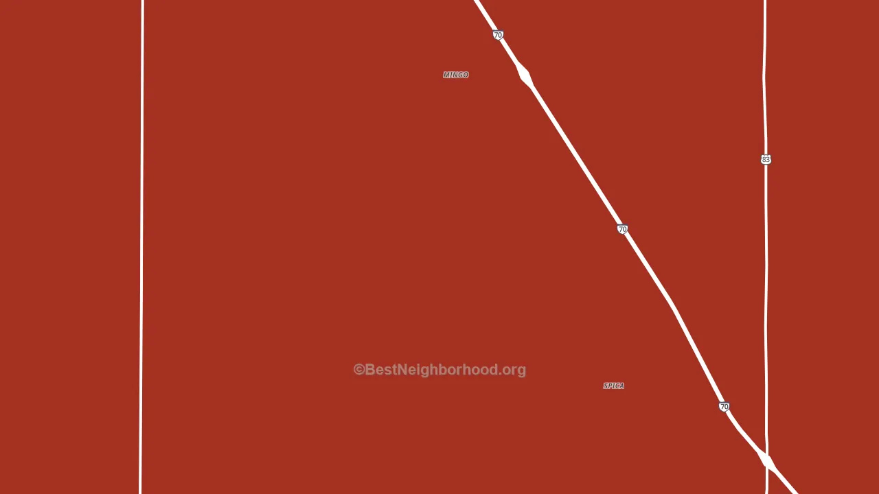 Mingo, KS block-group political-lean map