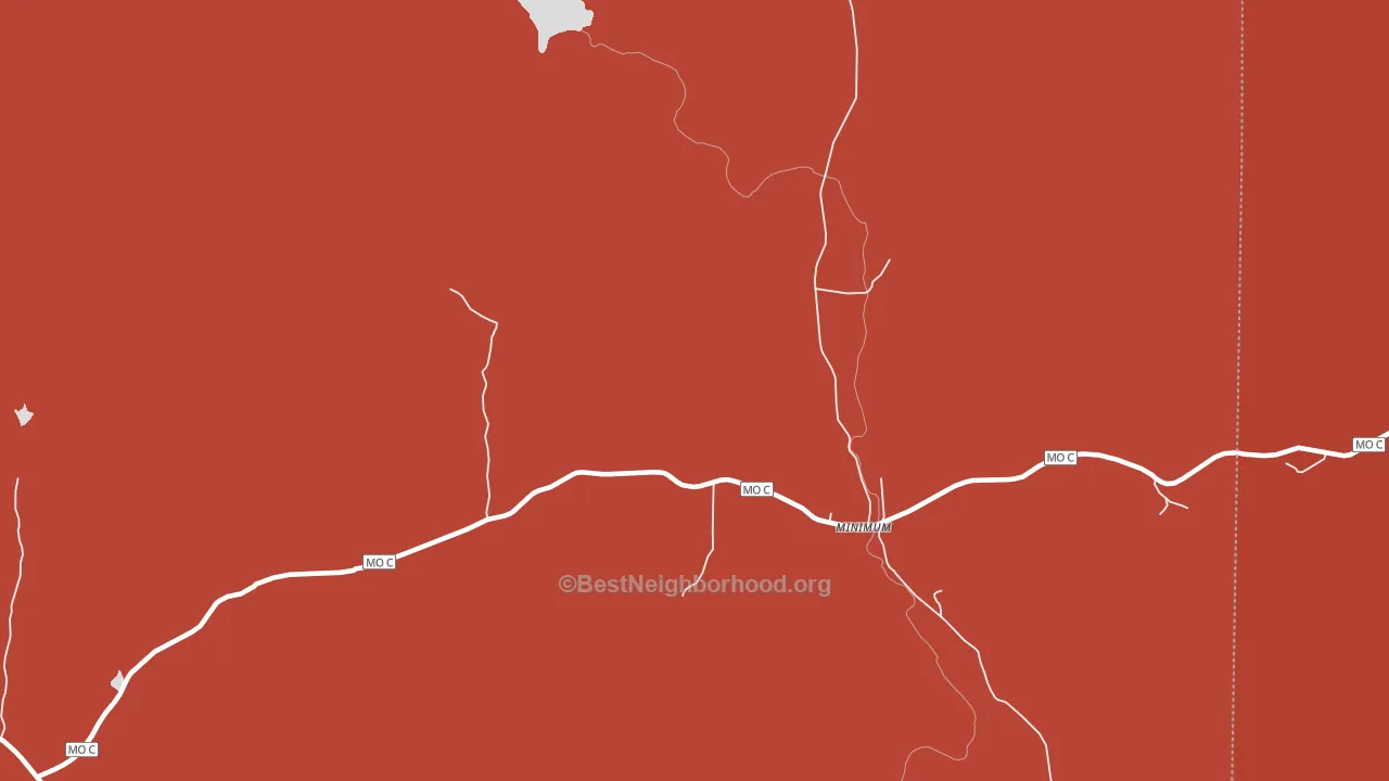 Minimum, MO block-group political-lean map
