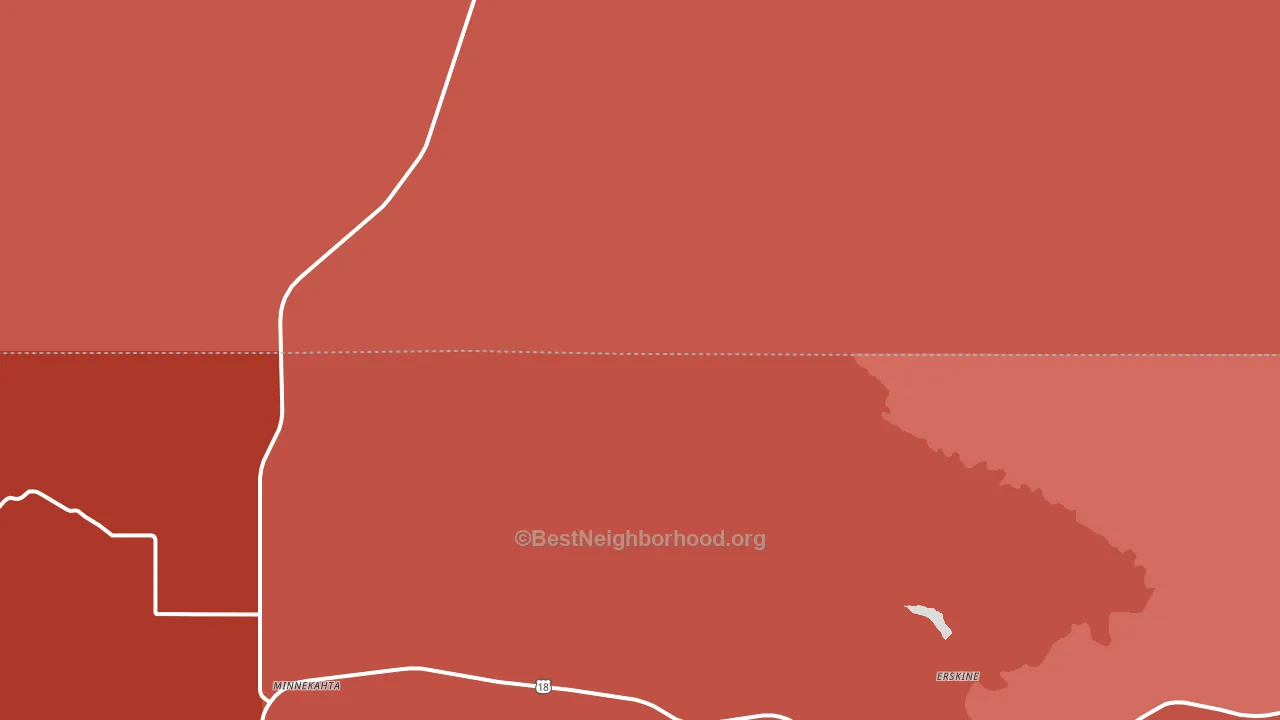 Minnekahta, SD block-group political-lean map