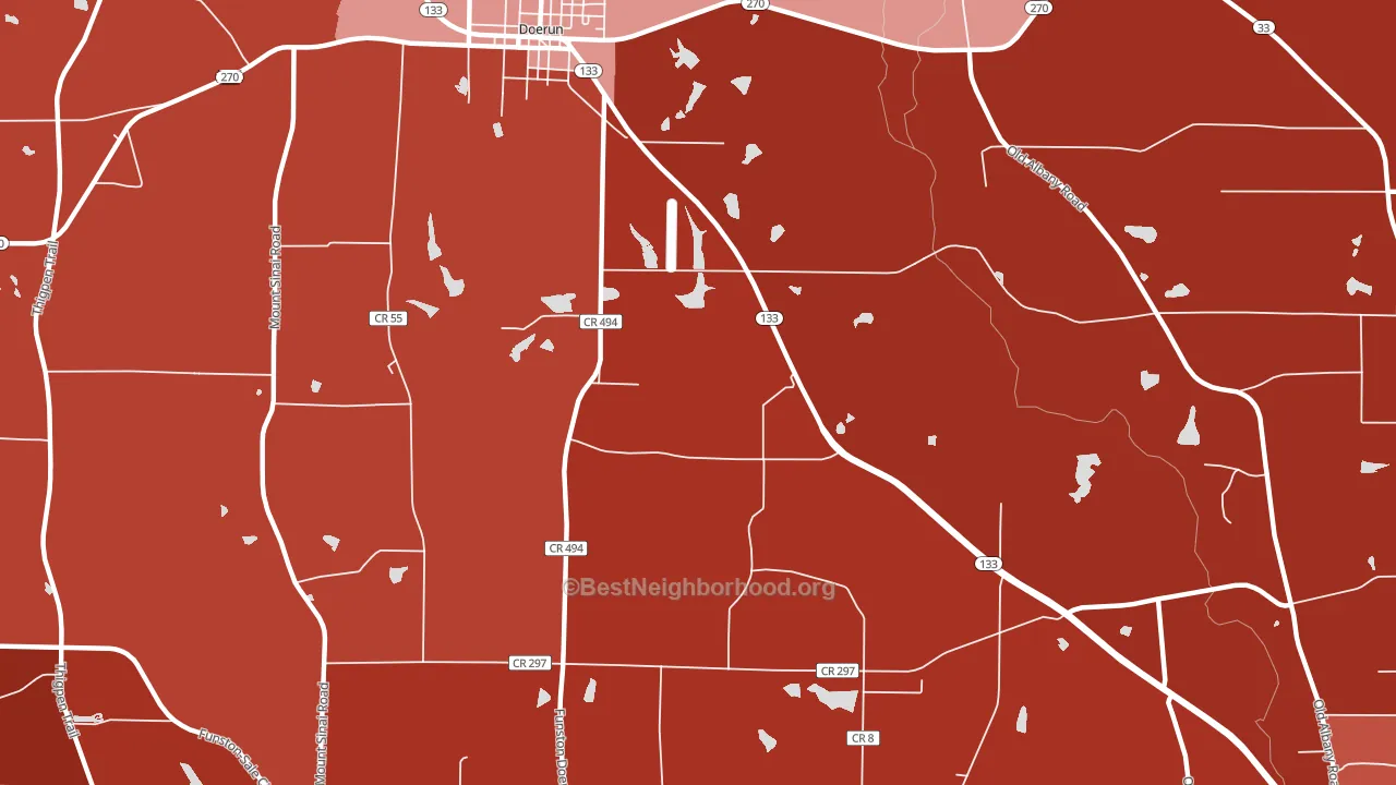 Minnesota, GA block-group political-lean map