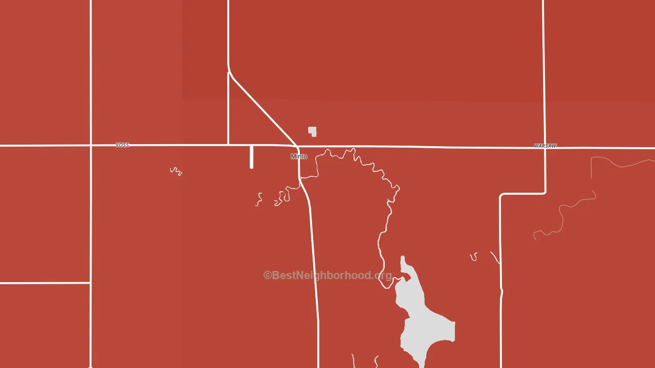 Minto, ND block-group political-lean map