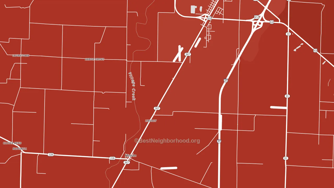 Minturn, AR block-group political-lean map