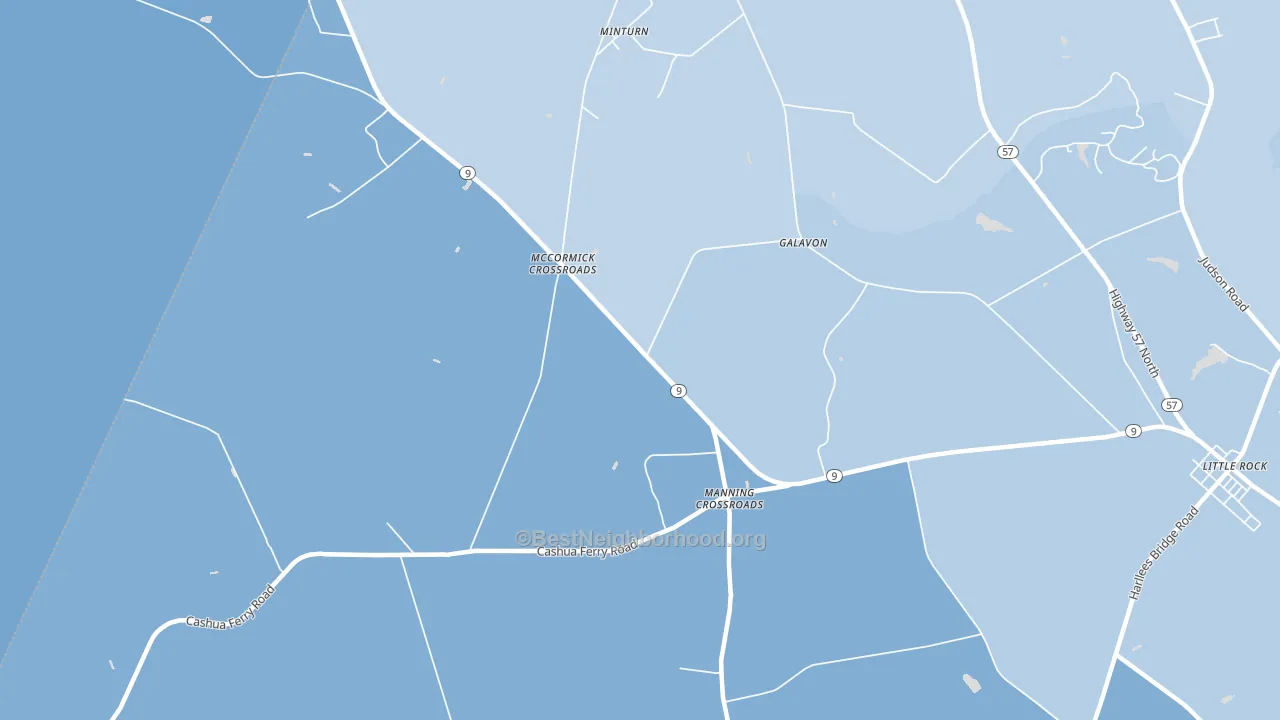 Minturn, SC block-group political-lean map