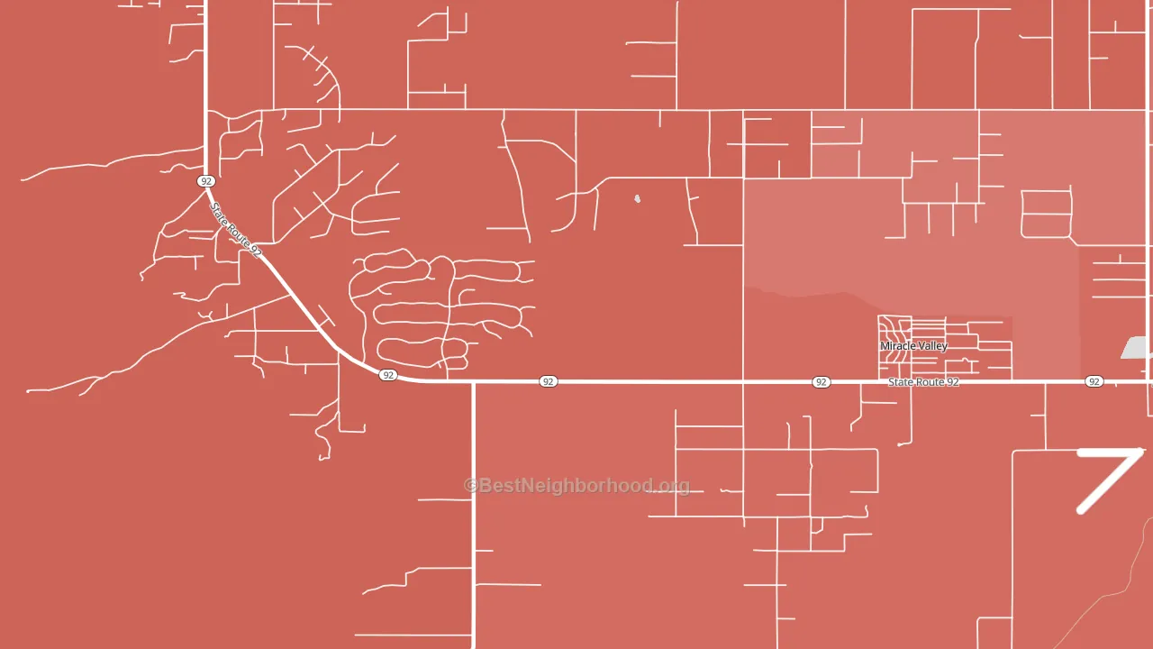 Miracle Valley, AZ block-group political-lean map