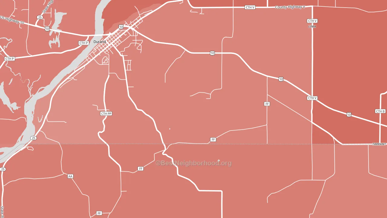 Misha Mokwa, WI block-group political-lean map