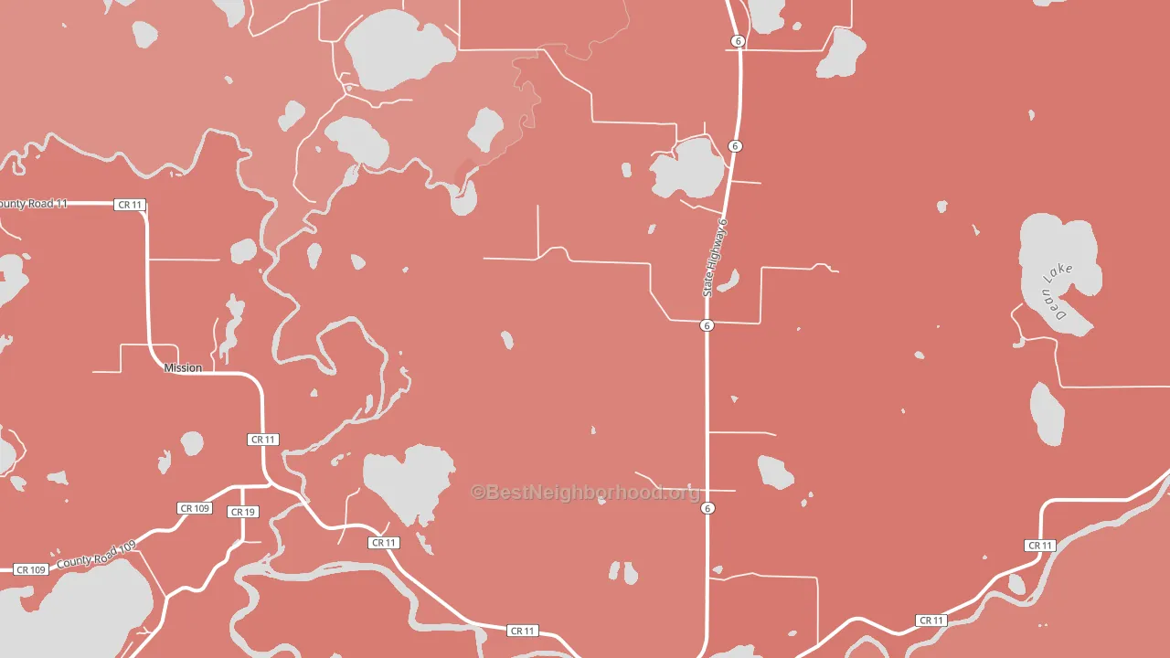 Mission, MN block-group political-lean map